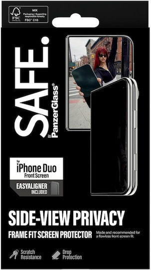 Privacy Sub Screen Schutzfolie Safe by Panzerglass 2-Wege Ultra-Breit Passform Mit Easyaligner iPhone Duo