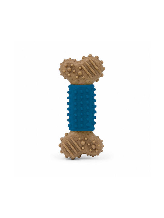 Dog Chewing Bone Toy Made of Blue Rubber 1 Piece
