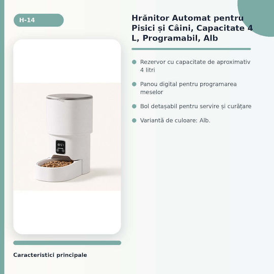 Automatischer Kunststoff Futter- / Trinknapf für Hund & Katze 4lt