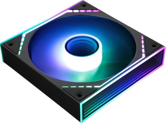 Thermalright TL-M12R-S Ventilator Pentru Carcasă Cu Paletă Inversată 120mm (1500rpm / 29.43cfm) Cu Iluminare ARGB Și Conexiune 4-Pin PWM Negru