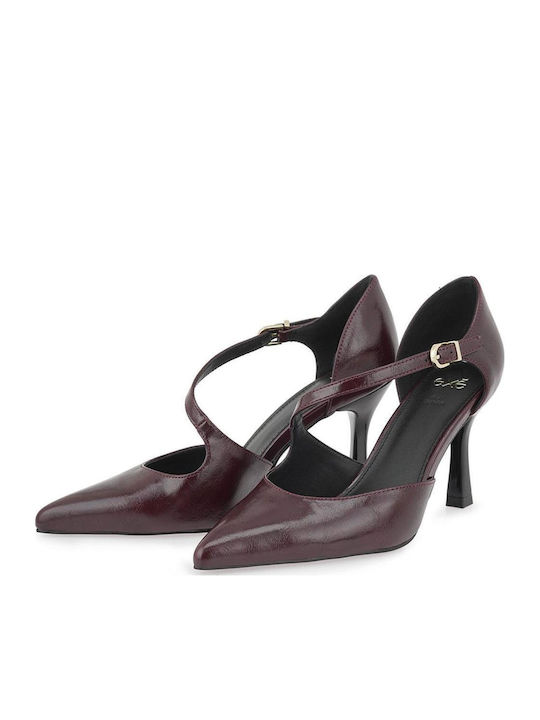 Pumps mit Hochem Absatz Burgundisch