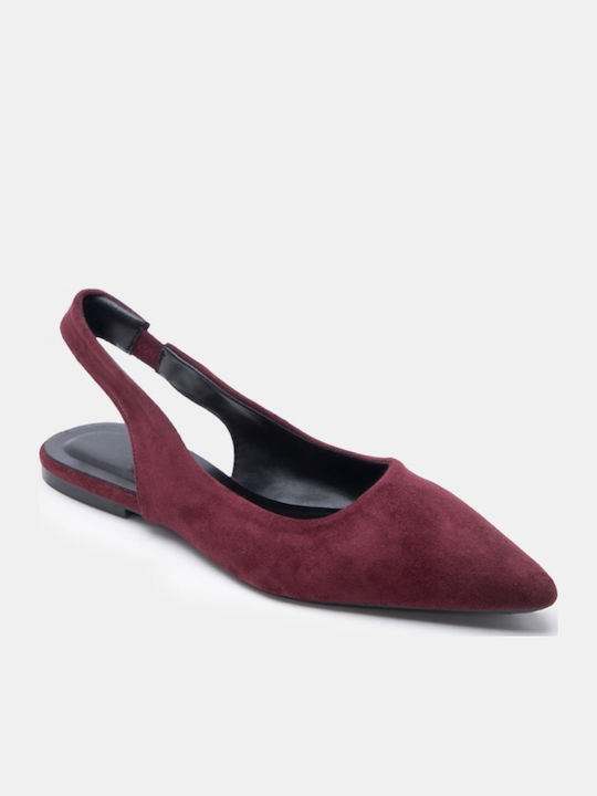 Pantofi Cu Toc Ascuțiți Burgundy