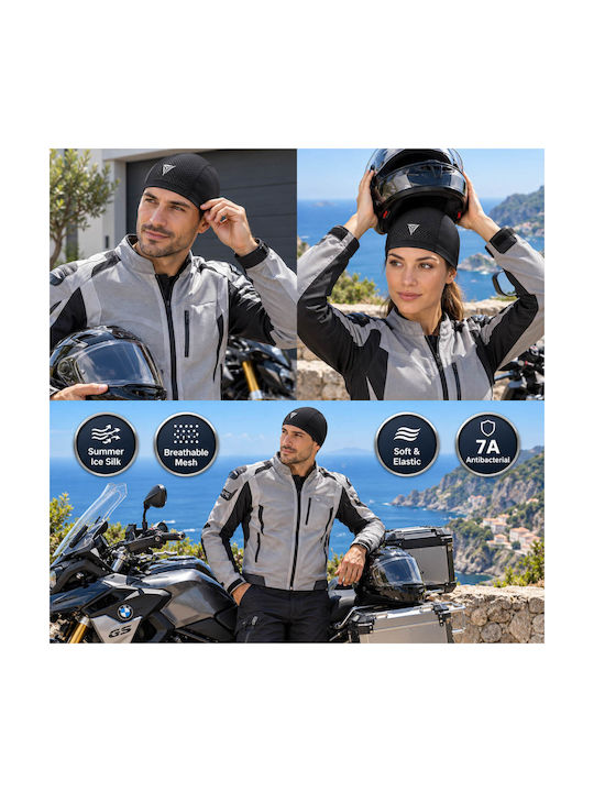 Motowolf Κάλυμμα Κεφαλιού Αναβάτη Μοτοσυκλέτας από Πολυεστέρα Μαύρο Χρώμα