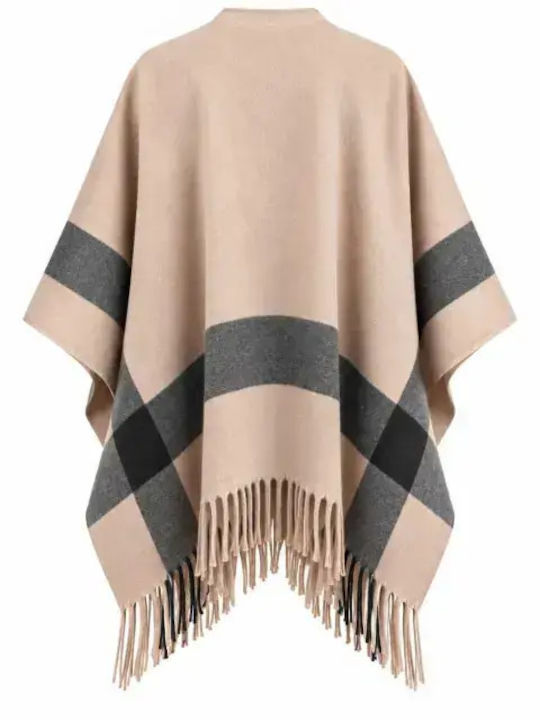 Дамско Пончо Плетено Taupe