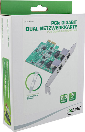 Inline Netzwerkkarte Gigabit 2,5gb/s 1x Rj45 Pcie X1 Inklusive Low Profile Bracket