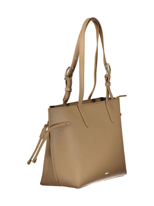 Leder Damen Schultertasche Braun