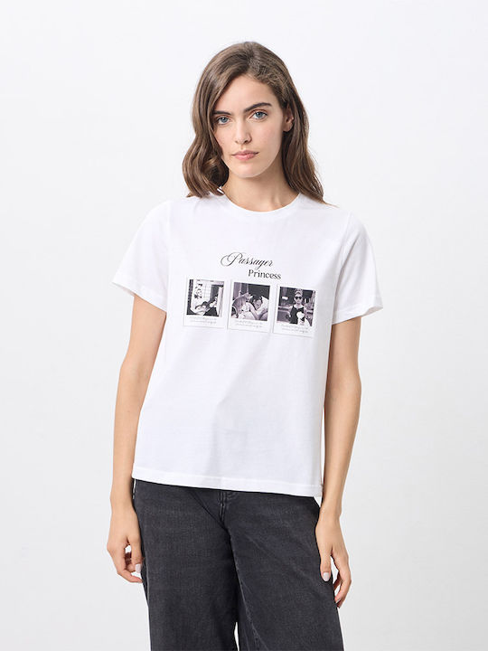Damen T-Shirt Weiß