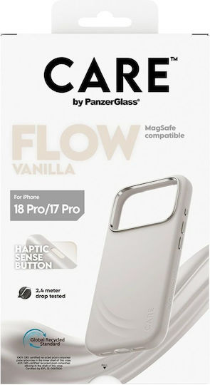 Care by PanzerGlass Flow Handyhülle Vanille W Kompatibel mit Magsafe Apple iPhone 18 Pro 17 Pro