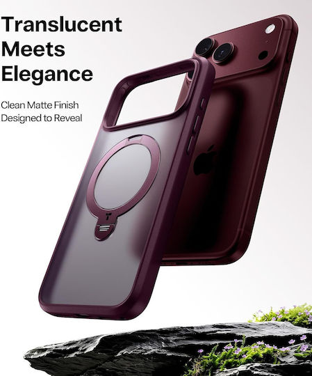 Torras Ostand Q3 Spin Magsafe Purple Mobile Phone Case For Iphone 18 Pro Max/17 Pro Max