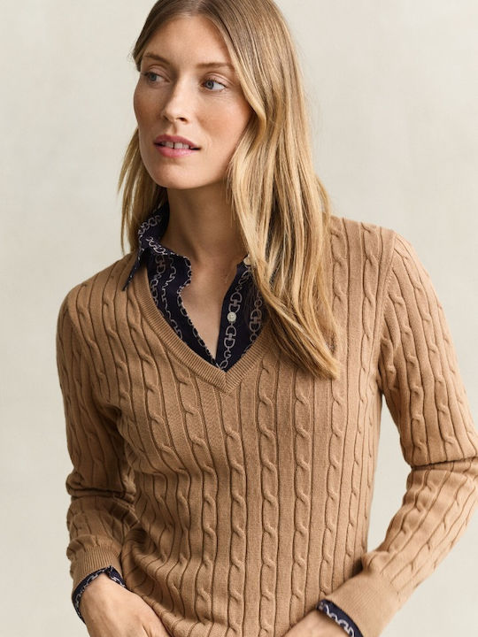 Damen Baumwoll Pullover Beige