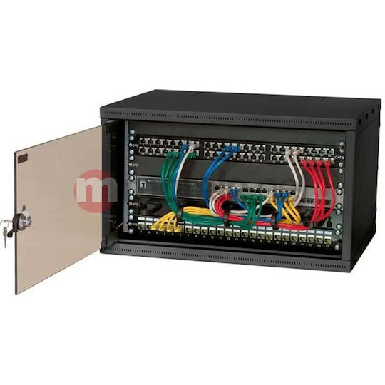 Equip Επιτοίχια Καμπίνα Rack 6U 55x32x40cm Μαύρο 991006