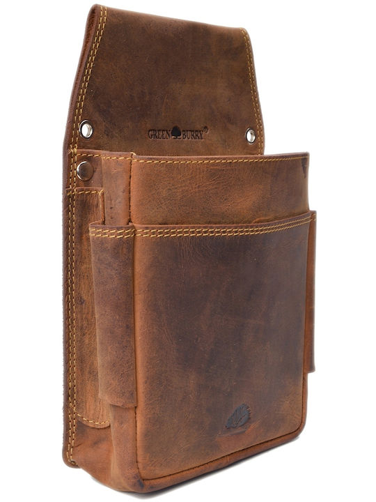 Geantă Bărbătească de Umăr / Tip Crossbody din Piele Maro