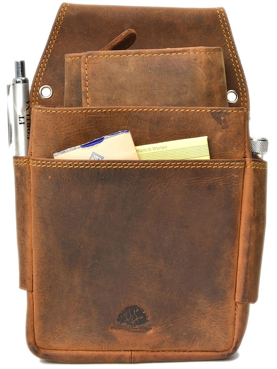 Geantă Bărbătească de Umăr / Tip Crossbody din Piele Maro