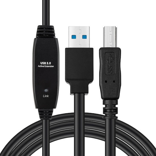 Microconnect Cablu USB 3.2 USB-A male - USB-B male Negru 7m USB3.0AB7B