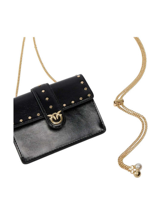 Love Pocket Leather Women's Flap Bag Black