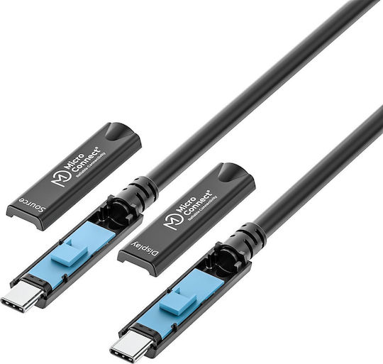 Microconnect Video Cable USB-C male - USB-C 60W Μαύρο 10m MC-USB3.2CC10-8K-OP