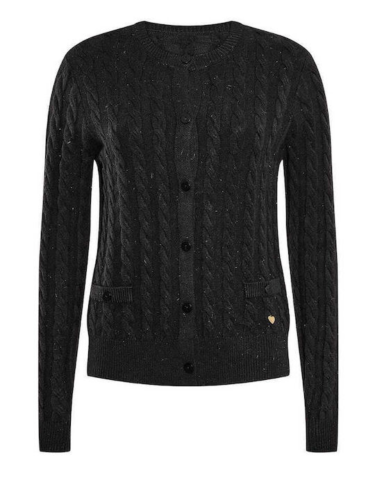 Celestino Women's Knitted Cardigan Metallic Black