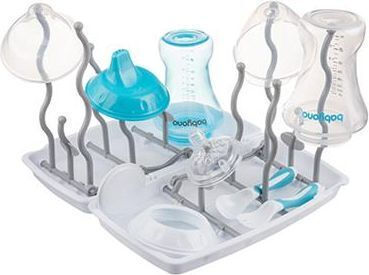 Babyono Babyono Babyflaschen Zubehör Trocknungsgestell für Babyflaschen Graues
