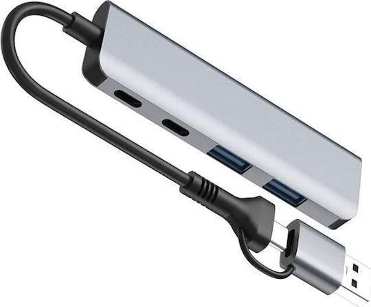 Tracer Hub 4 Θυρών με σύνδεση USB-A / USB-C