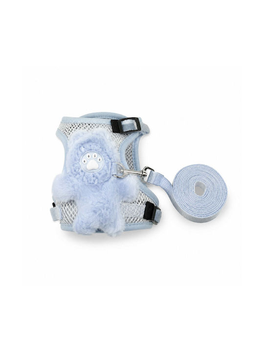 Fluffy Harness Cats Small Dogs Leash Blue