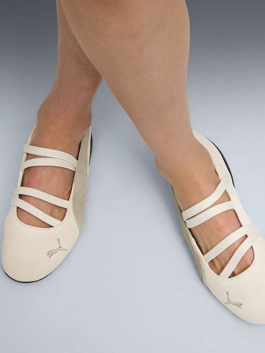 Speedcat Damen Ballerinas Sneaker-Stil Beige