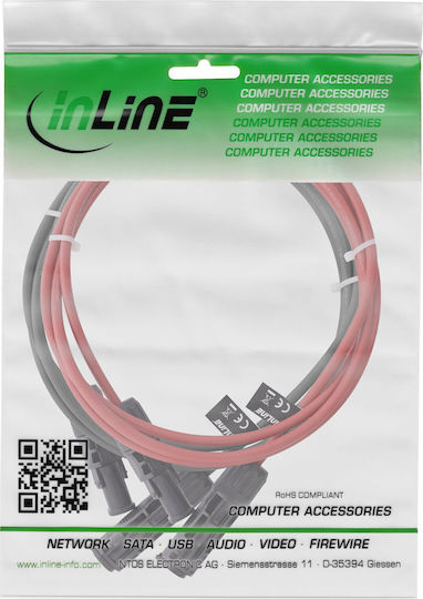 Inline Solar Cable Extension Set Including Solar Connector 4mm² Black Red 1m