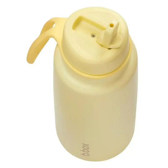B.Box Thermos Bottle 1 L Lemon Twist with Straw