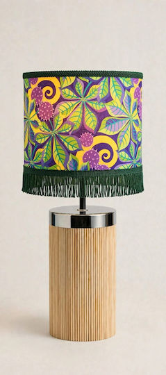 Table Lamps Jane Sassaman Wood Dimensions 55*20 E27 Oxygen Lampshades