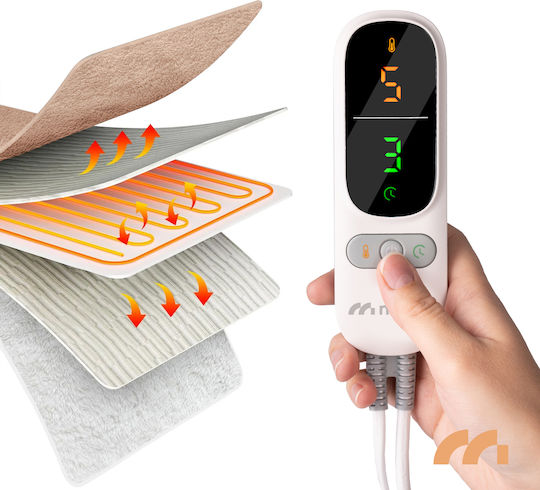 MalTec Pătură Electrică Dublă Lavabilă cu Temporizator Bej 160W 160x180cm