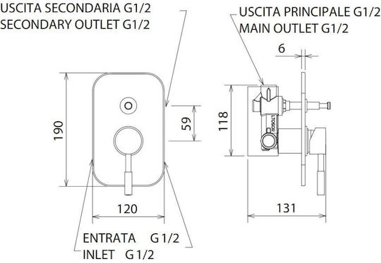 La Torre New Tech for Shower 2 Exits