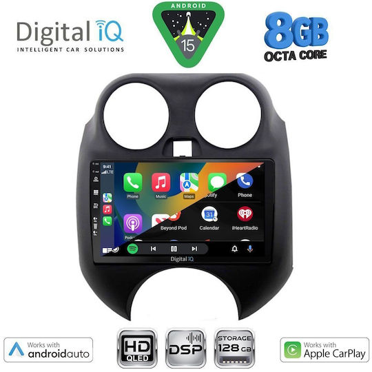 Digital IQ Auto-Audiosystem für Nissan Micra 2010-2014 mit Touchscreen 9"