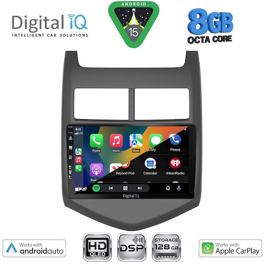 Digital IQ Ηχοσύστημα Αυτοκινήτου για Chevrolet Aveo 2011-2014 (Bluetooth/USB/WiFi/GPS/Apple-Carplay/Android-Auto) με Οθόνη Αφής 9"