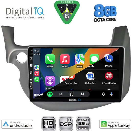 Digital IQ Auto-Audiosysteme für Honda Jazz 2008-2012 (Bluetooth/USB/Eingebautes Wi-Fi / GPS/Apple CarPlay/Android Auto) mit Touchscreen 10"