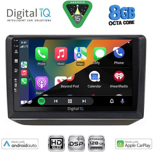 Digital IQ Car Audio System for Skoda Fabia 2008-2014 Bluetooth USB WiFi GPS Apple CarPlay Android Auto with 10 Inch Touch Screen DIGITAL IQ BXF 18581 CPAA