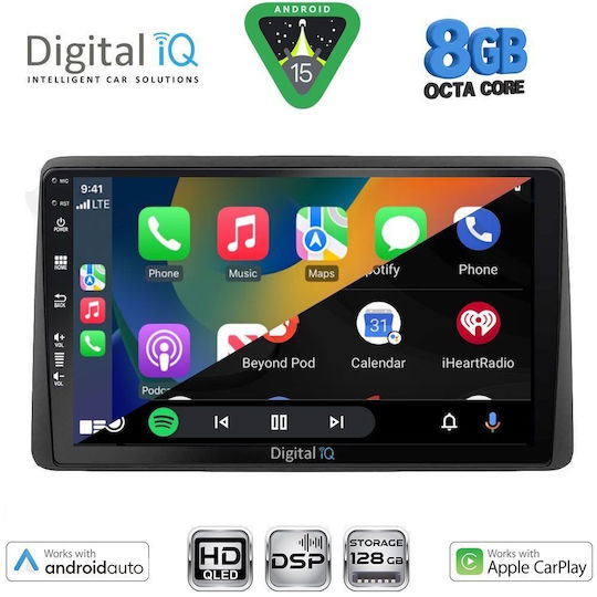 Digital IQ Car Audio System for Nissan Juke 2021-2026 Bluetooth USB Wi-Fi GPS Apple CarPlay Android Auto with 10 Inch Touch Screen DIGITAL IQ BXF 18453 CPAA