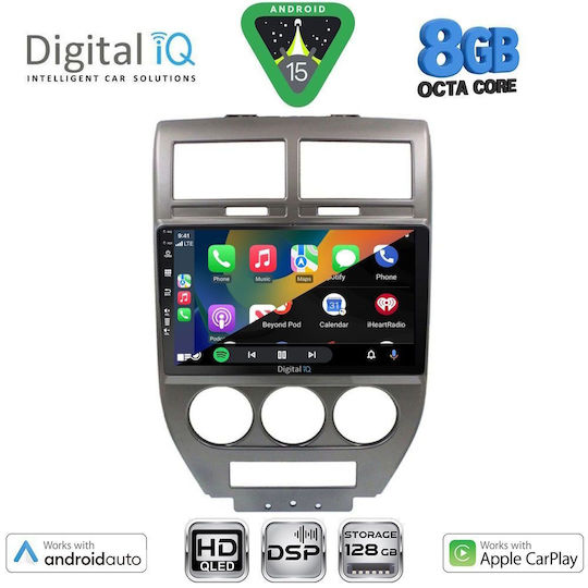 Digital IQ Car Audio System for Jeep Compass / Patriot 2007-2016 Bluetooth USB Wi-Fi GPS Apple CarPlay Android Auto with 10 Inch Touch Screen DIGITAL IQ BXF 18276 CPAA