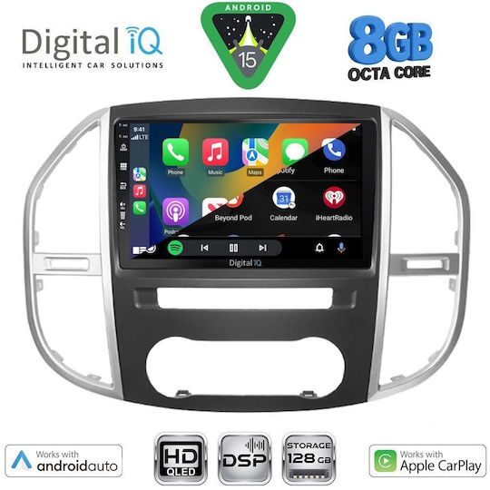 Digital IQ Car Audio System for Mercedes-Benz Vito Viano 2015-2024 Bluetooth USB Wi-Fi GPS Apple CarPlay Android Auto with 10 Inch Touch Screen DIGITAL IQ BXF 18429 CPAA