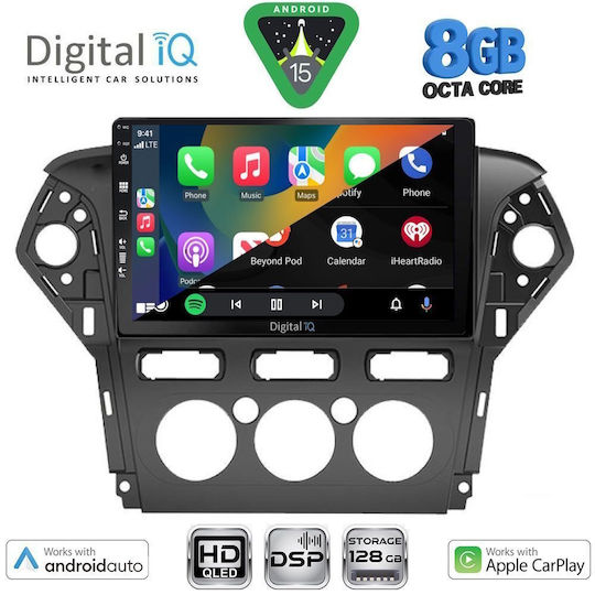 Digital IQ Auto-Audiosystem Für Ford Mondeo 2011-2013 Mit A/C Bluetooth USB WiFi GPS Apple CarPlay Android Auto Mit 10 Zoll Touchscreen