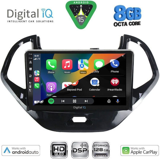 Digital IQ Ηχοσύστημα Αυτοκινήτου για Ford Ka 2017-2023 (Bluetooth/USB/WiFi/GPS/Apple-Carplay/Android-Auto) με Οθόνη Αφής 9"