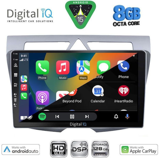 Digital IQ Auto-Audiosystem für Kia Picanto 2008-2011 Bluetooth USB Eingebautes Wi-Fi GPS Apple CarPlay Android Auto mit 9 Zoll Touchscreen