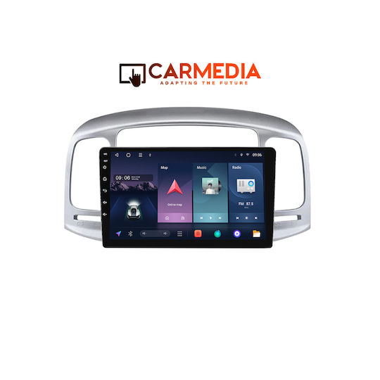 Carmedia Sistem Audio Auto Pentru Hyundai Accent 2006-2011 Bluetooth USB Wi-Fi GPS Apple CarPlay Android Auto Cu Ecran Tactil 9"