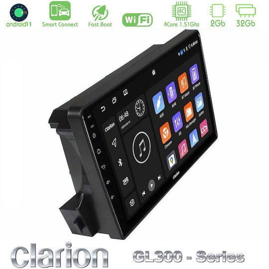 Clarion Auto-Audiosystem für SsangYong Actyon / Kyron 2005-2014 mit Touchscreen 9" (Bluetooth/USB/Eingebautes Wi-Fi / 3G/GPS/Apple CarPlay/Android Auto)