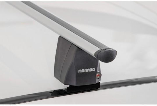 Menabo Complete Set Car Roof Bars Aluminum Omega M 112 Cm Silver Opel Corsa 5 Doors 2024>-2 Pieces 16030 Mb+13460 Mb Mp.op.13460/mb-omga-20