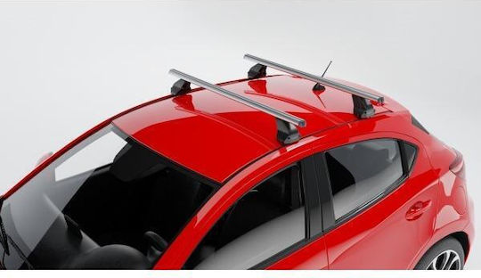 Menabo Komplettes Set Autodachträger aus Aluminium Omega M 112 cm Silber für Ford C-Max 5 Türen 2003>2010