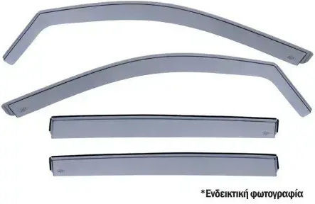 DGA Set of Windbreakers Front and Rear Car Dark Fime for Renault Megane 2022+ 4pcs