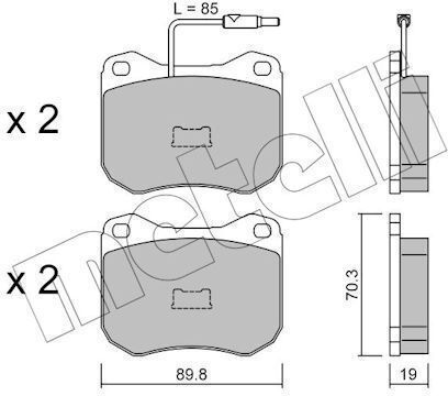 Front Brake Pads Peugeot 504 A M D F 68-89 505 551a 79-93 604 561a 77-87 Talbot Tagora 80-87 1042 Tomex 9150971080 1042-11148