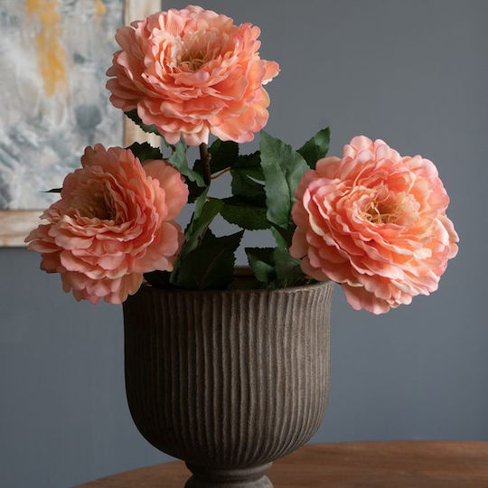 Изкуствено Декоративно Клон Peony Коралов 98см Artekko