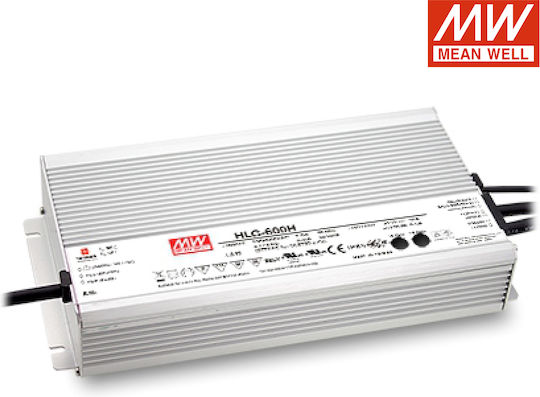 Mean Well Dimmable LED Power Supply Waterproof IP67 Power 600W with Output Voltage 24V