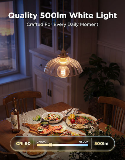 Govee Smart LED Bulb for E27 Socket and G80 Shape RGBW 500lm