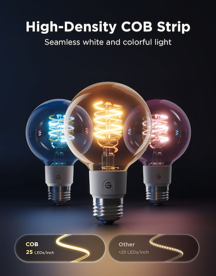 Govee Smart LED Bulb for E27 Socket and G80 Shape RGBW 500lm